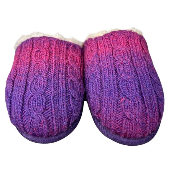 UGG Kids Scuffette Purple Sweater Knit Crochet Slipper Size US 5 - Picture 6 of 10